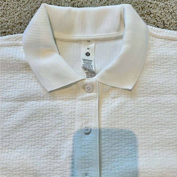 Lululemon Textured Long Sleeve Polo Shirt - Picture 3 of 7